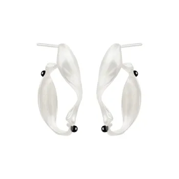 OINICIO Agate 925 Sterling Silver Hoop Earrings Unisex
