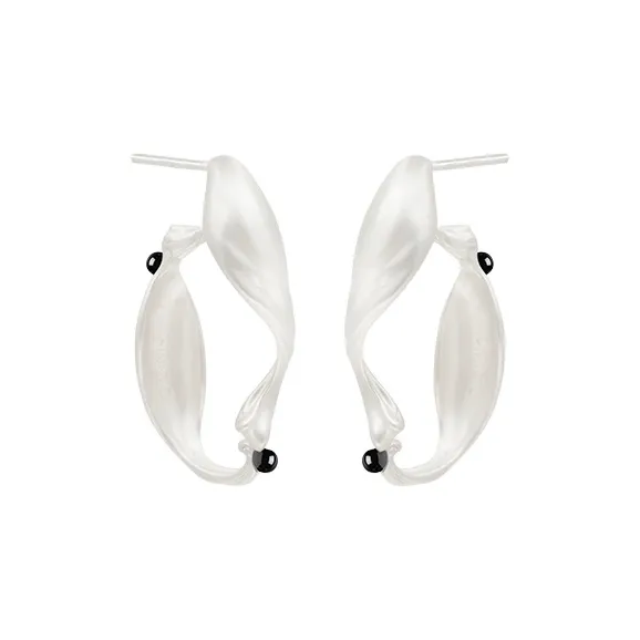 OINICIO Agate 925 Sterling Silver Hoop Earrings Unisex-0