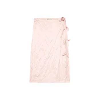 Blumarine Crinkled Wrapped Midi Skirt