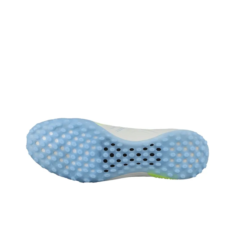 LiNing TF Rubber Broken Studs Artificial Ground Abrasion Resistant Slip Resistant Soccer Shoes Unisex White Blue-4