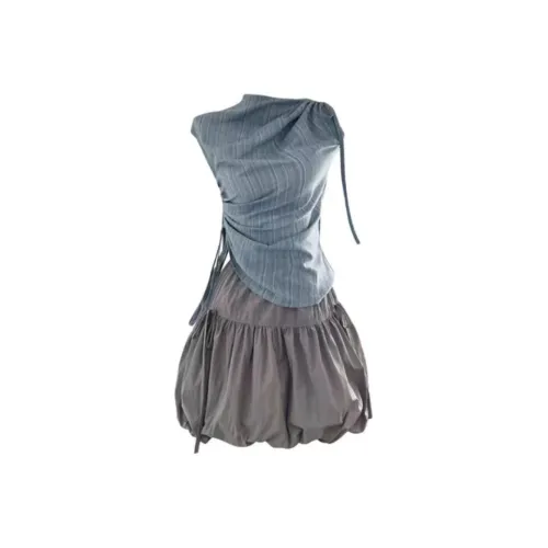 PUREIDOL Skirt Set Women's Blue