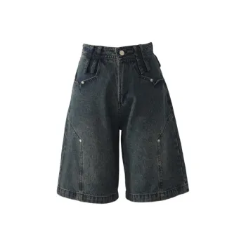ZNZX Denim Shorts Women's Vintage Blue