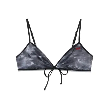 DIESEL Cloudy D Pop Logo Plaque Bikini Top