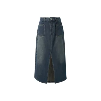 3COLOUR Casual Long Skirt Women's Sky Blue