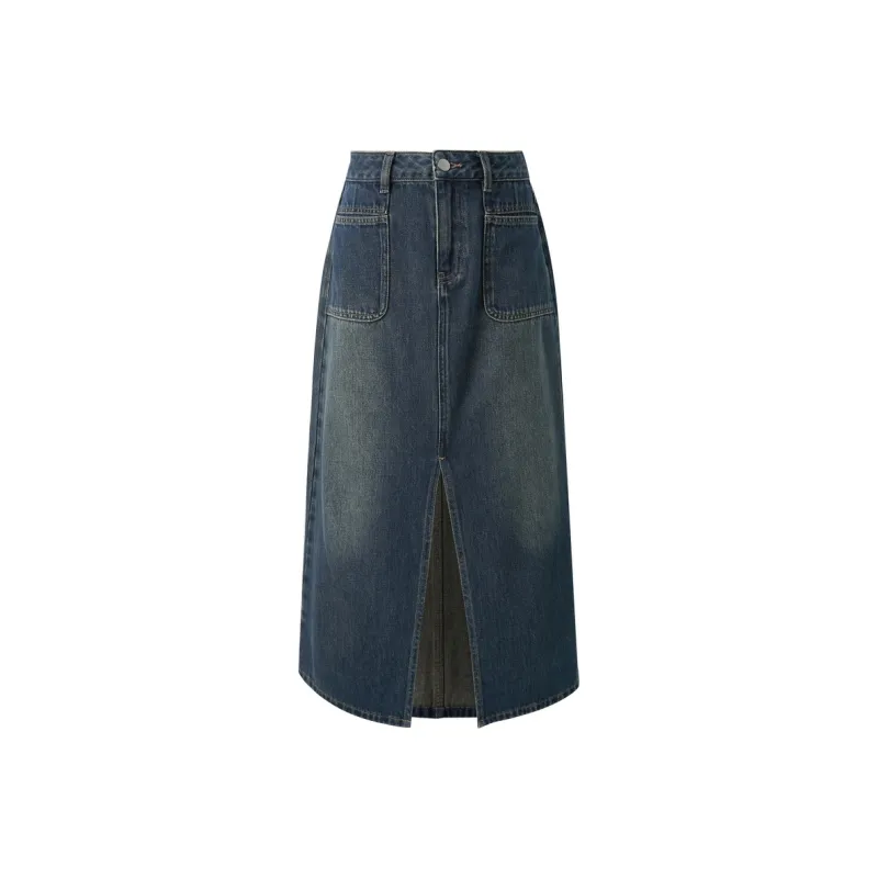 3COLOUR Casual Long Skirt Women's Sky Blue-0