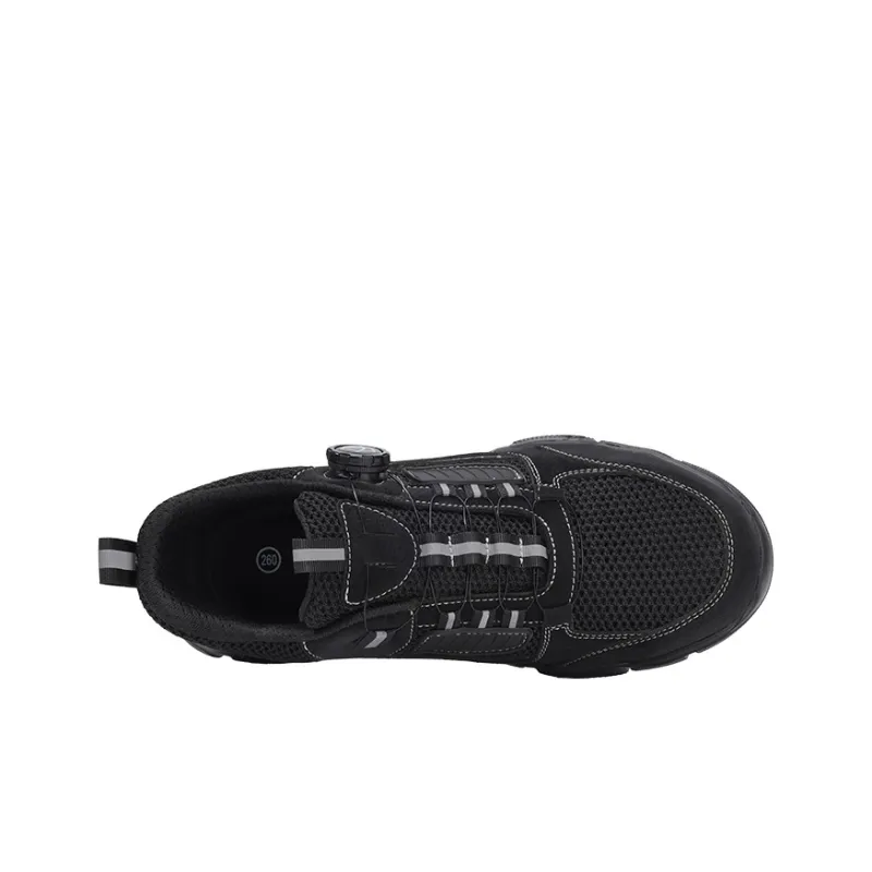 Blue Gull Shield Breathable Lightweight Rebound Low Top Outdoor Shoes Unisex Black-2