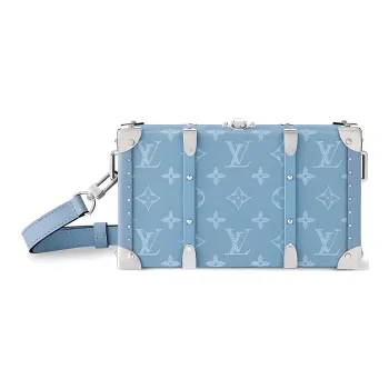 LOUIS VUITTON TRUNK WALLETTaigarama Monogram Canvas With Cow Leather Crossbody Bag, Shoulder Bag Men's Blue