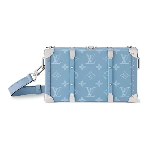 LOUIS VUITTON TRUNK WALLETTaigarama Monogram Canvas With Cow Leather Crossbody Bag, Shoulder Bag Men's Blue