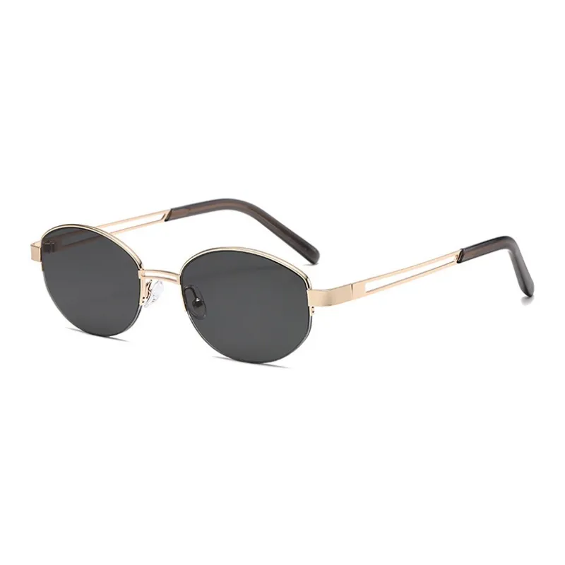 YUZHAOLIN Metal Oval Sunglasses Unisex-0