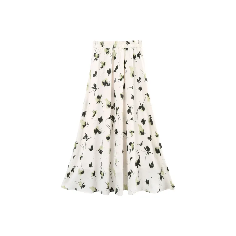 A Paradise For Awakening Casual Long Skirt Women's Ecru-0