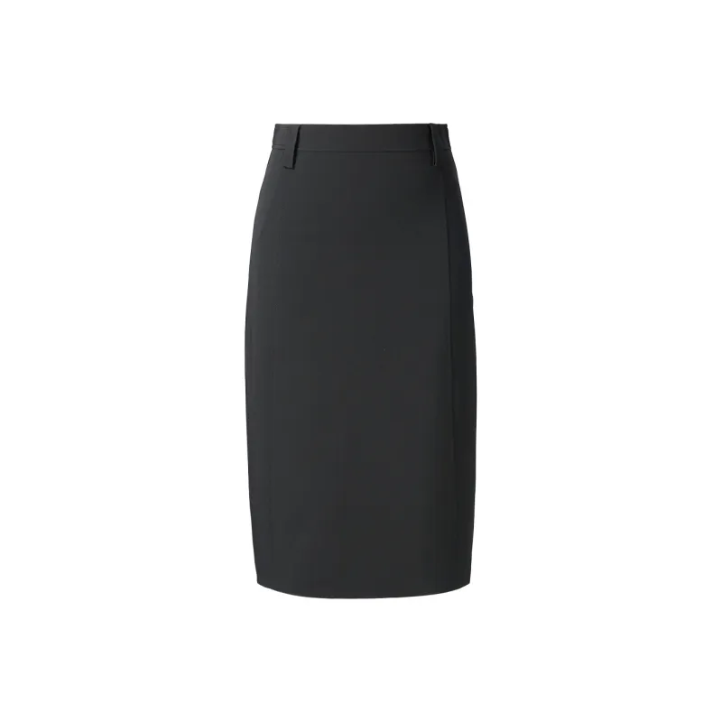 HLA Casual Long Skirts Women's Black X4-0