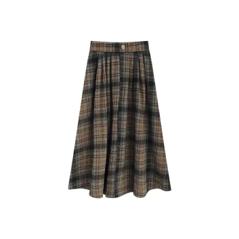 DGMZ Casual Long Skirts Women's Green