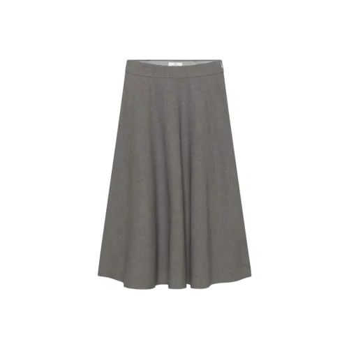 ARITZIA FW24 Babaton Futurism Skirt Casual Long Skirts Women's Heather Medium Grey/Heather Medium Gray