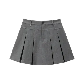 PEACEBIRD Casual Short Skirts Women's Chiseled Lime
