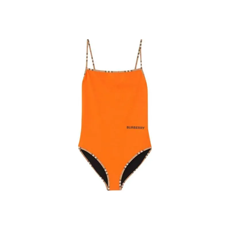 Burberry One-piece Swimsuit Women's Orange-0