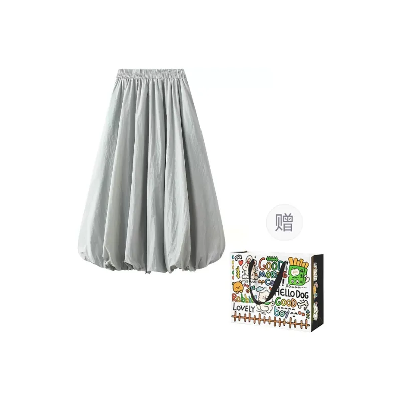 OURUOKE Casual Long Skirt Women's-7