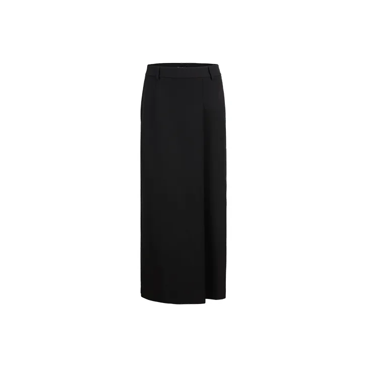 URBAN REVIVO Casual Long Skirt Women's Jet Black-0