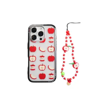 Sopi Acrylic Material Full Screen Red Apple Core Phone Cases Compatible With IPhone 16/15 Pro Max/Apple 13/14 Pro/Max