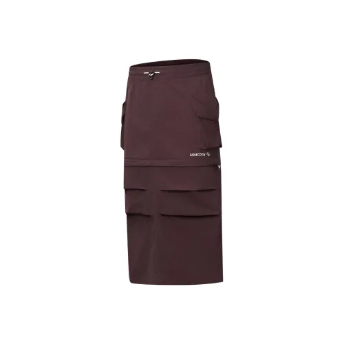 Saucony Casual Long Skirt Women's Burgundy