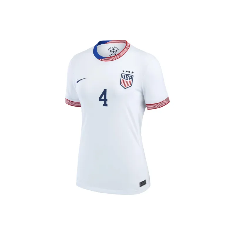 Nike Naomi Girma USWNT 2024 Stadium Away Soccer Jerseys Women's White-0