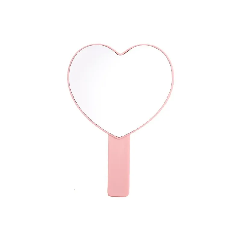JIXUAN Heart Handheld Make Up Mirrors Portable Mini DIY Whipped Cream Glue-1