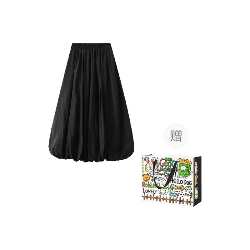 OURUOKE Casual Long Skirt Women's-3