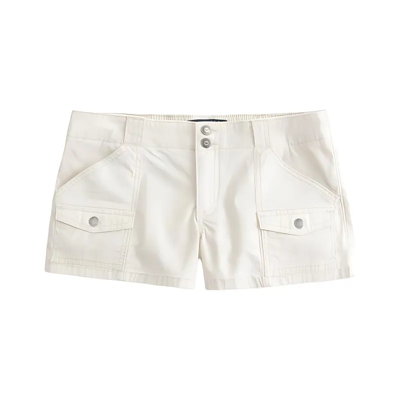 Hollister Cargo Shorts Women's Cream-0