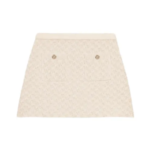Maje Casual Short Skirts Women's Light Umber With A Slight White Tint