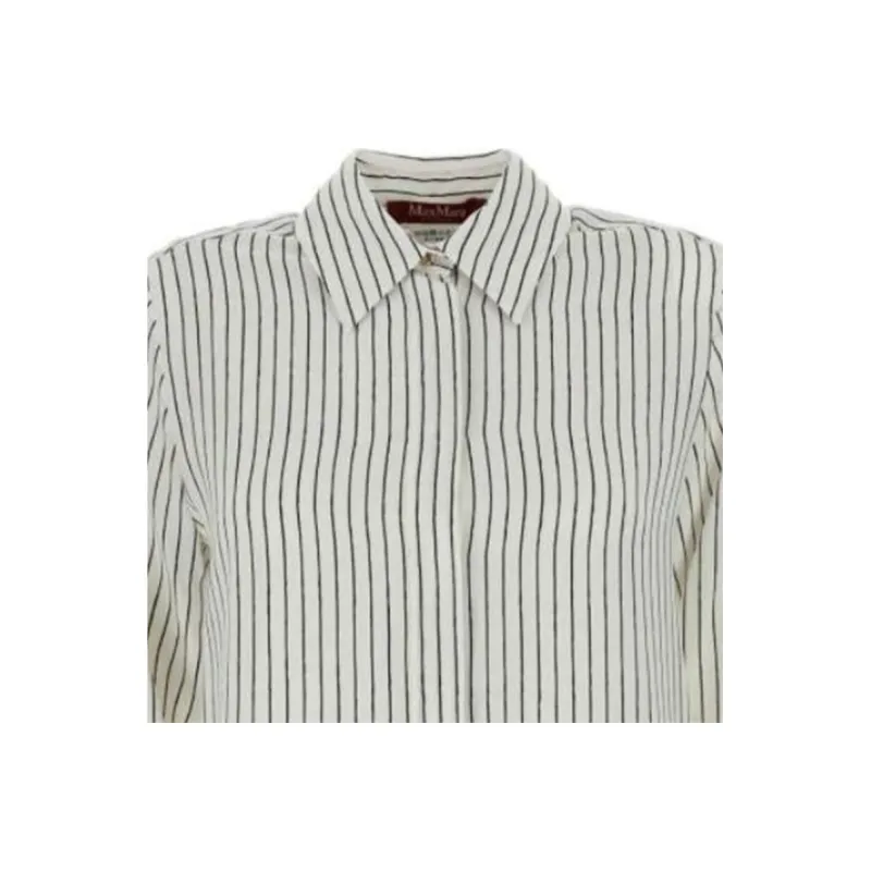 MaxMara Studio Lama Striped Long Sleeved Shirt-1