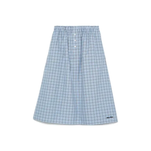 MIU MIU Casual Long Skirts Women's Blue