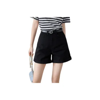 Mo Han Yi Mei Denim Shorts Women's Black