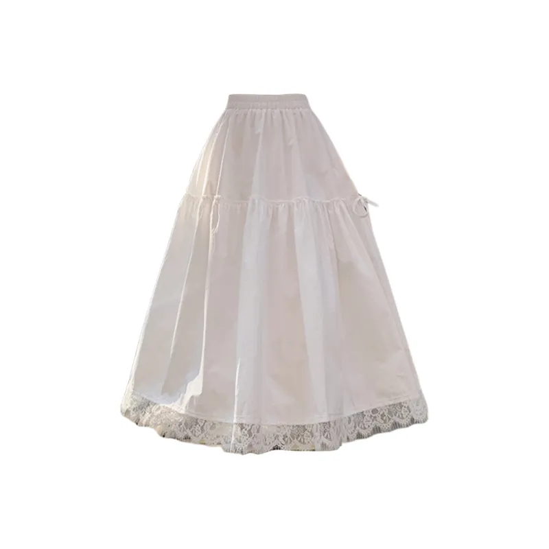 FLIM Casual Long Skirts Women's White-0