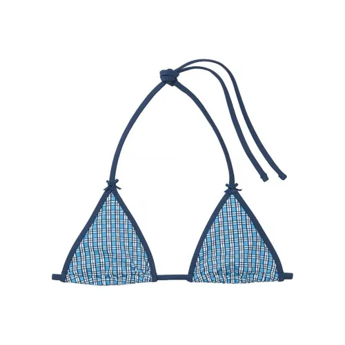 Victoria's Secret PINK By Frankies Bikinis Cape May Top / SEASIDE PLAID Bikini Women's Blue