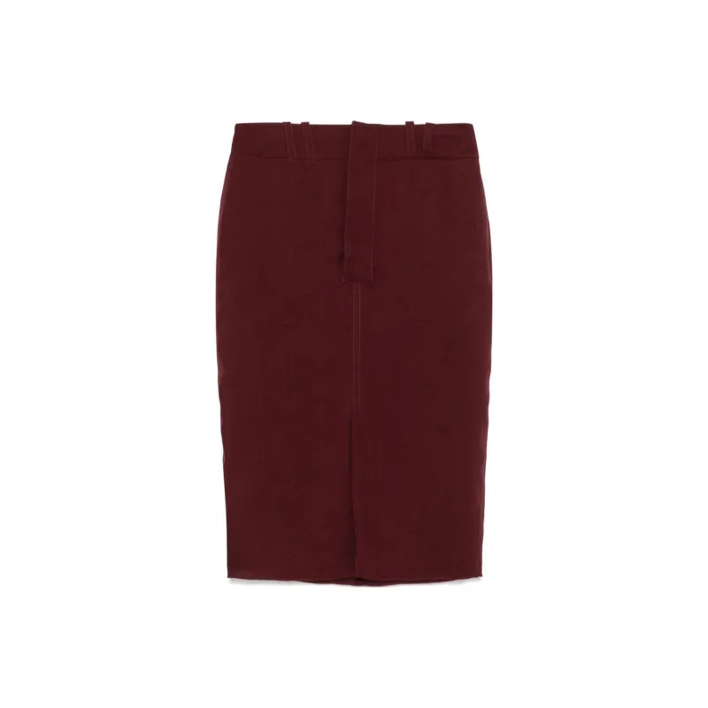SAINT LAURENT Front Slit Pencil Skirt-0
