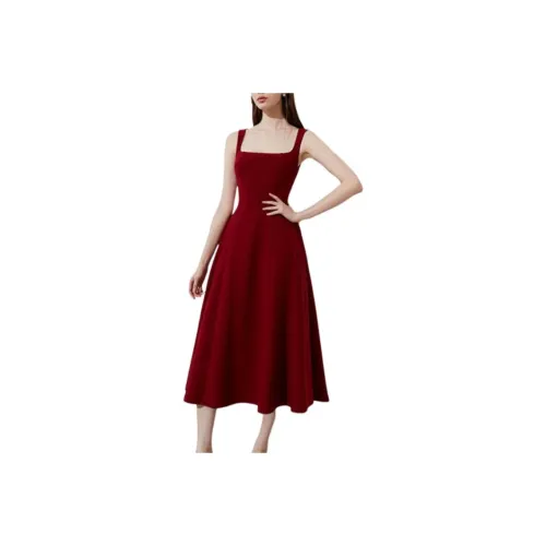 DPLAY Slip Dresses Women's Ancora Red