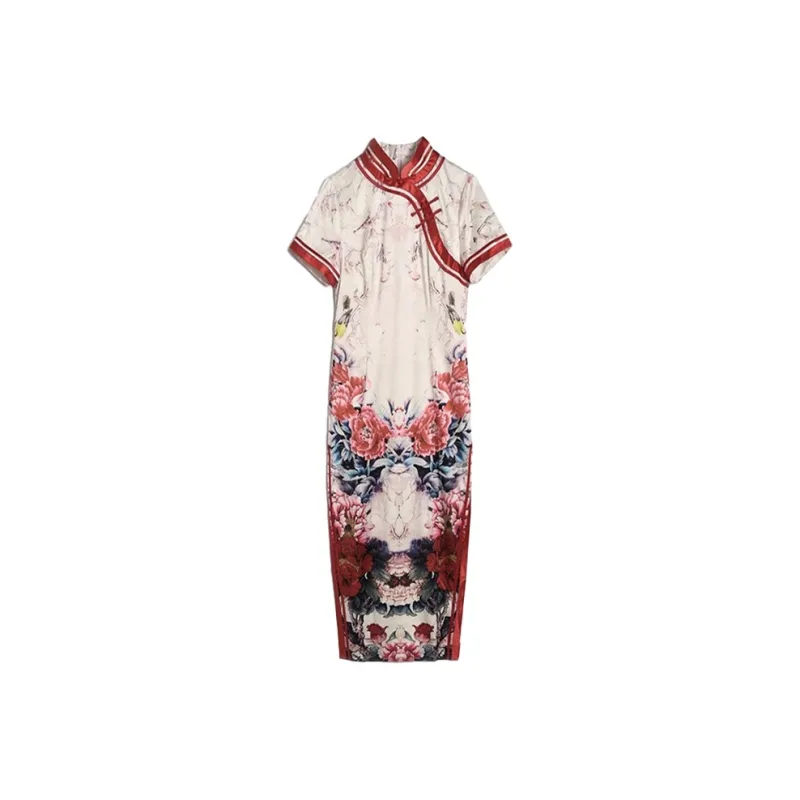 Mapping Cheongsam Women's Multicolor-0