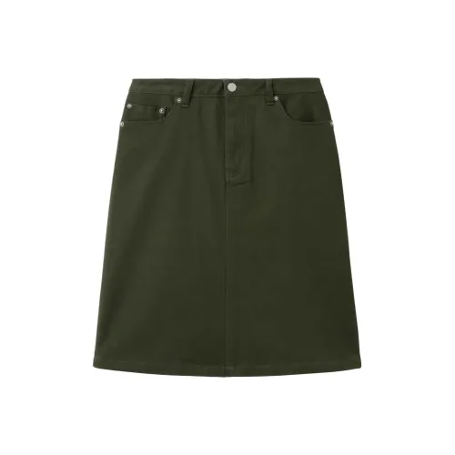 MONTBELL FW/AW24 CoreSpun Casual Short Skirts Women's Dark Green