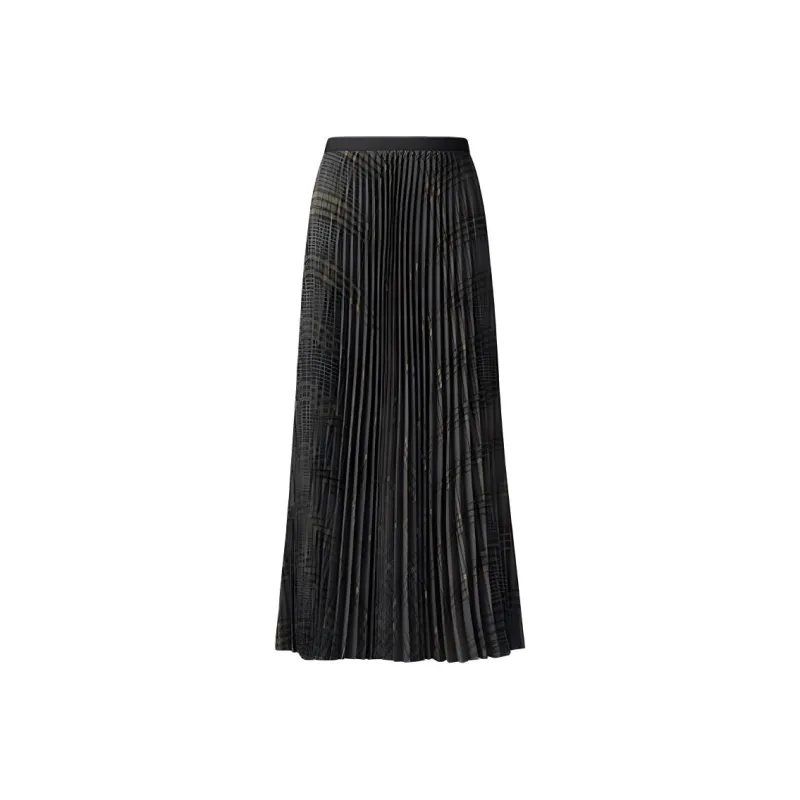 UNIQLO C Collection Casual Long Skirts Women's Asphalt Gray-0