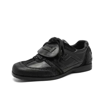 V05 Breathable Cushioning Height Increase Low Top Casual Shoes Unisex Black