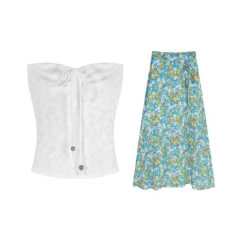 TIBINB Two Piece Skirt Sets Women's