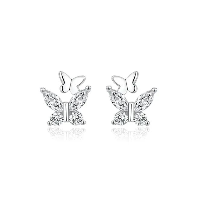 KIVA Sterling Silver Stud Earrings Women's-0