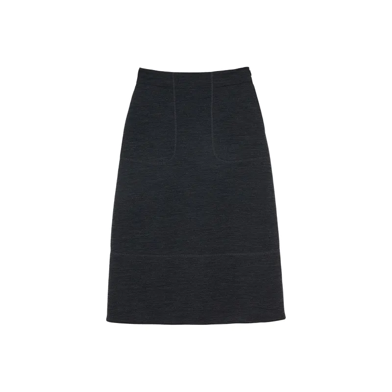 JIL SANDER Wool A line Midi Skirt-0