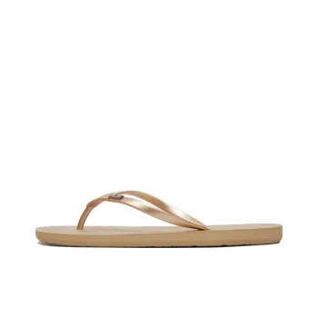 ROXY Rubber Sole Abrasion Resistant Flip Flops Women's Gold