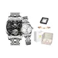 Steel Band Jet Black+Steel Band Raw White Couple Watches[Crown Box]