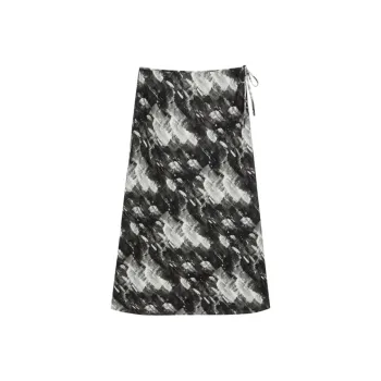 Bebe Casual Long Skirt Women's Black White