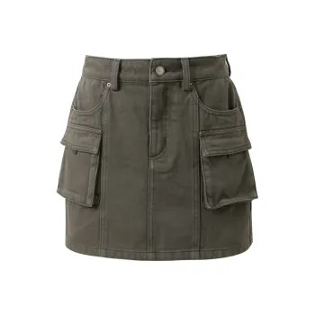3COLOUR Casual Short Skirts Women's Taupe