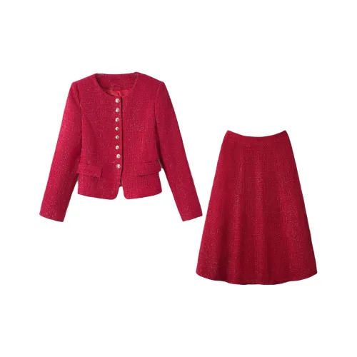 ONE SHALLOW Fashion Slim Fit Professional Set Women's Red