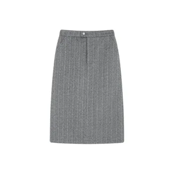 IHIMI Casual Long Skirt Women's Dark Heather Gray