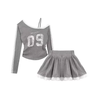 PLANE DRIFT Two Piece Skirt Sets Women's