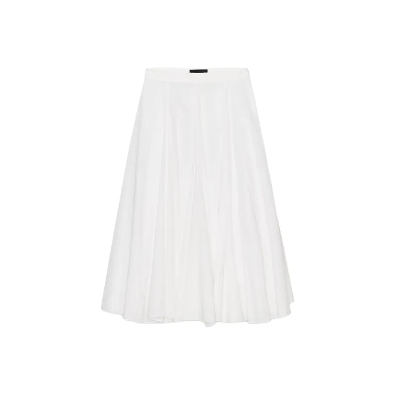 ZARA ZW Series Casual Long Skirts Women's Frosted White-0